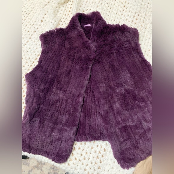 CALYPSO Christiane Celle 100% rabbit fur vest size Medium - Picture 8 of 16
